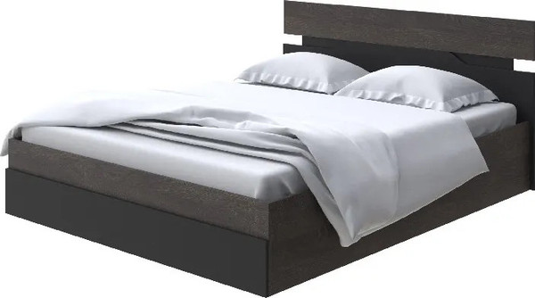 Изображение товара Двуспальная кровать Proson Milton с ПМ 160x190 (дуб кантербери/черный)