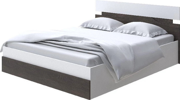 Изображение товара Двуспальная кровать Proson Milton с ПМ 160x200 (белый/дуб кантербери)