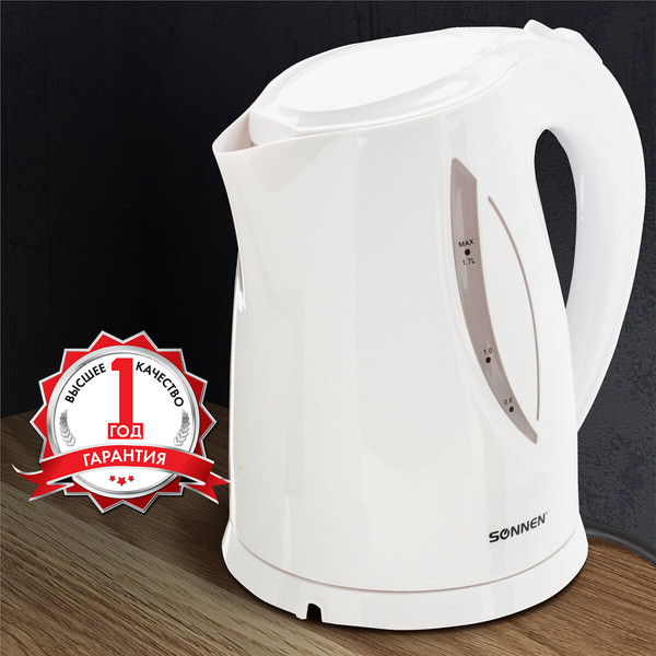 Изображение товара Электрочайник Sonnen KT-1758 / 453415 (белый)