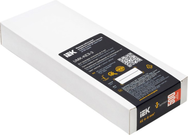 Изображение товара Маркер кабельный IEK KE 4-6мм2 "3" / UMK-KE3-3 (500шт)