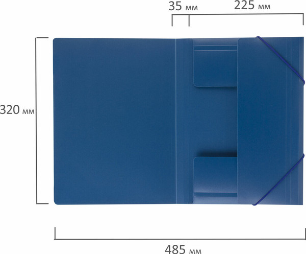 Изображение товара Папка для бумаг Brauberg Стандарт / 221623 (синий)