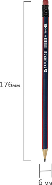 Изображение товара Простой карандаш Brauberg Stripes / 181294
