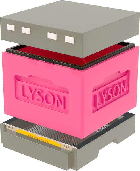 Изображение товара Улей Lyson Дадан На 12 Рамок / WT11PGR (розовый/серый)