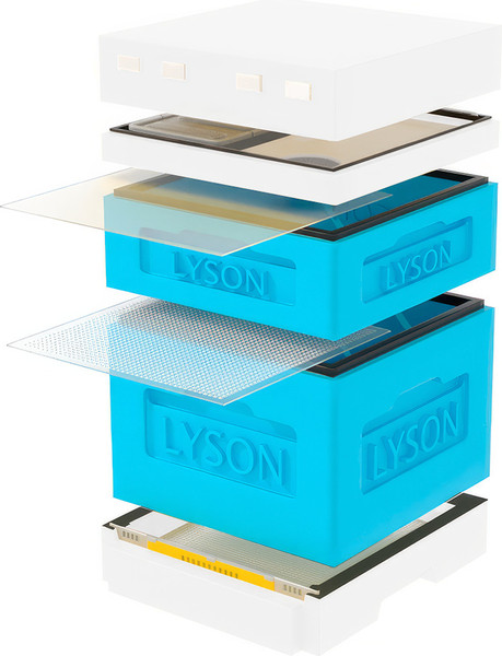 Изображение товара Улей Lyson Дадан На 12 Рамок / K122BW (синий/неокрашенный)