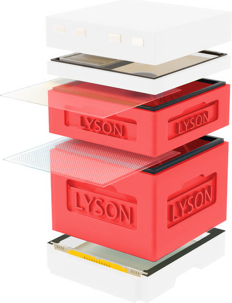 Изображение товара Улей Lyson Дадан На 12 Рамок / K122RDW (красный/неокрашенный)