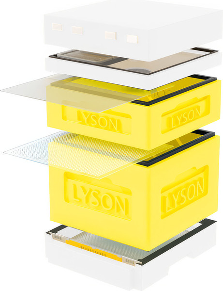 Изображение товара Улей Lyson Дадан На 12 Рамок / K122YW (желтый/неокрашенный)