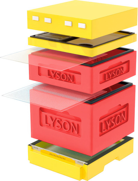 Изображение товара Улей Lyson Дадан На 12 Рамок / K122RDY (красный/желтый)