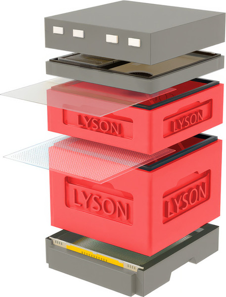 Изображение товара Улей Lyson Дадан На 12 Рамок / K122RDG (красный/серый)