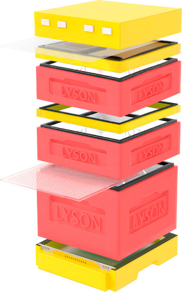 Изображение товара Улей Lyson Дадан На 12 Рамок / K123RDY (красный/желтый)
