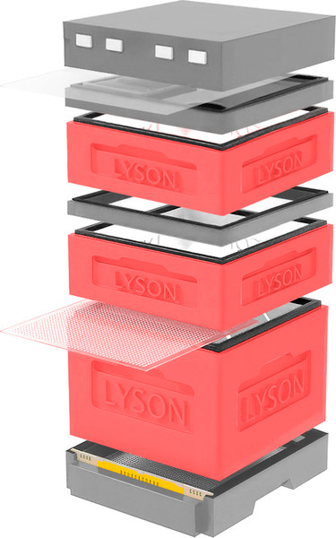 Изображение товара Улей Lyson Дадан На 12 Рамок / K123RDG (красный/серый)