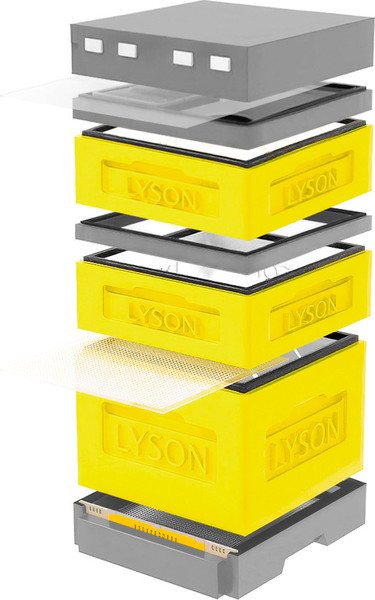 Изображение товара Улей Lyson Дадан На 12 Рамок / K123YG (желтый/серый)