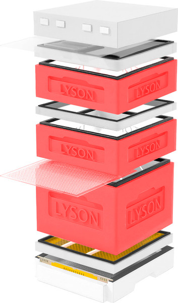 Изображение товара Улей Lyson Дадан На 12 Рамок / K124RDW (красный/неокрашенный)