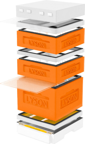 Изображение товара Улей Lyson Дадан На 12 Рамок / K124ORW (оранжевый/неокрашенный)