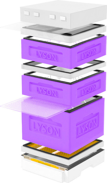 Изображение товара Улей Lyson Дадан На 12 Рамок / K124PUW (фиолетовый/неокрашенный)