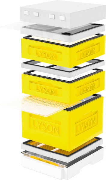 Изображение товара Улей Lyson Дадан На 12 Рамок / K124YW (желтый/неокрашенный)