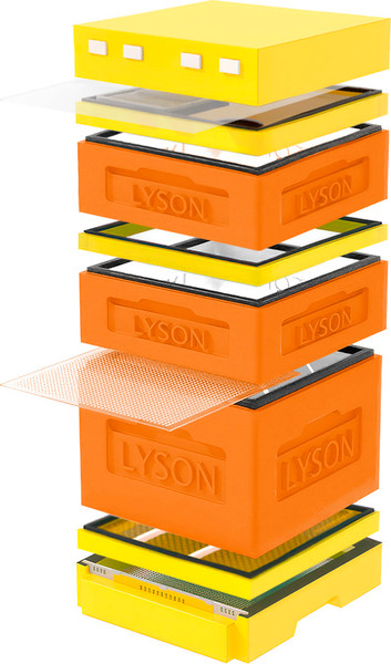 Изображение товара Улей Lyson Дадан На 12 Рамок / K124ORY (оранжевый/желтый)
