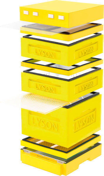 Изображение товара Улей Lyson Дадан На 12 Рамок / K124YY (желтый/желтый)