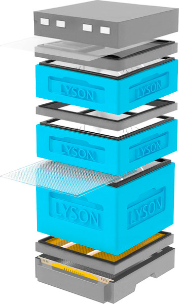 Изображение товара Улей Lyson Дадан На 12 Рамок / K124BG (синий/серый)