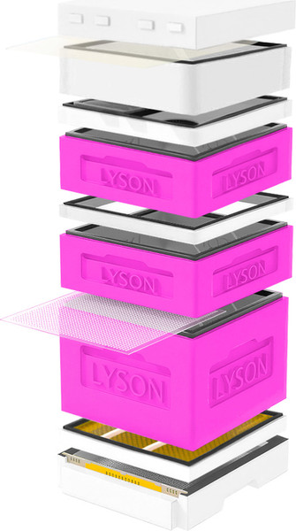 Изображение товара Улей Lyson Дадан На 12 Рамок / K125PW (розовый/неокрашенный)