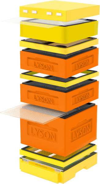 Изображение товара Улей Lyson Дадан На 12 Рамок / K125ORY (оранжевый/желтый)