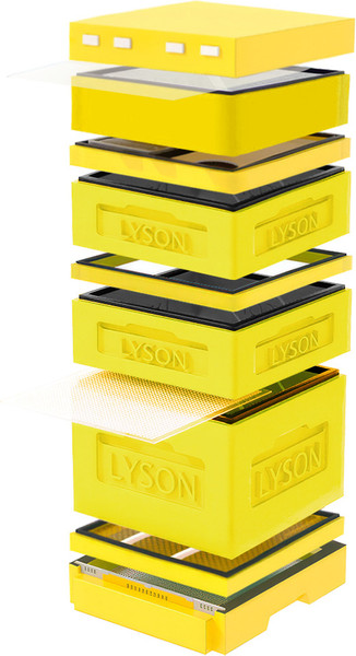 Изображение товара Улей Lyson Дадан На 12 Рамок / K125YY (желтый/желтый)