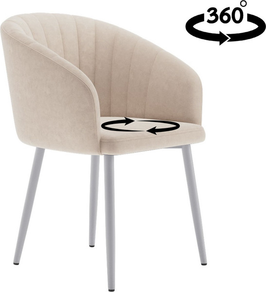 Изображение товара Стул Табурет Верона поворотный (бренди 03/каркас белый)