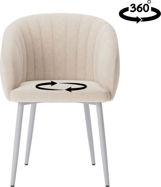 Изображение товара Стул Табурет Верона поворотный (бренди 03/каркас белый)