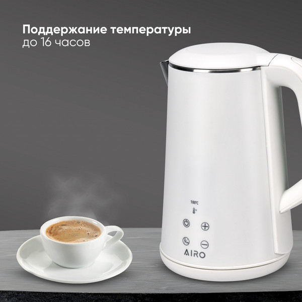 Изображение товара Электрочайник Airo PM1515S c термоконтроллером (белый)