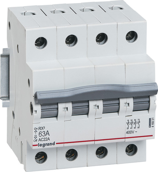 Изображение товара Выключатель-разъединитель Legrand RX3 4П 63A / 419331