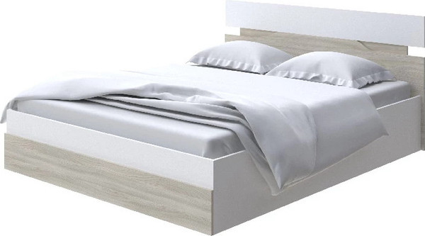 Изображение товара Полуторная кровать Proson Milton с ПМ 120x200 (белый/ясень шимо светлый)