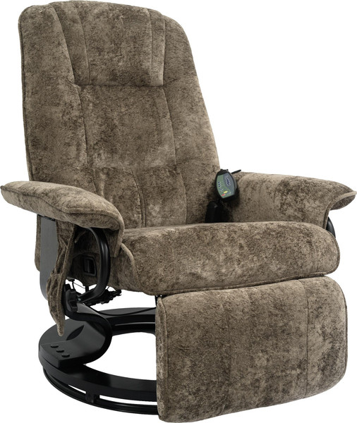 Изображение товара Массажное кресло Calviano 20 с пуфом (коричневый плюш)