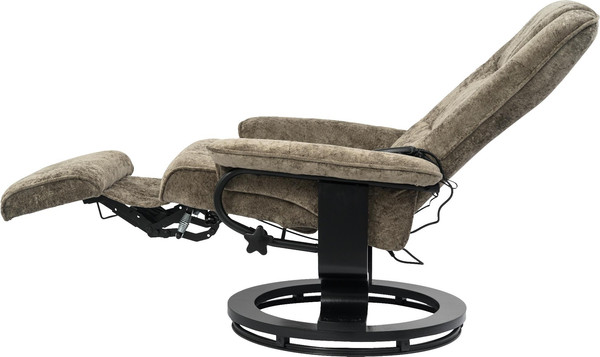 Изображение товара Массажное кресло Calviano 20 с пуфом (коричневый плюш)