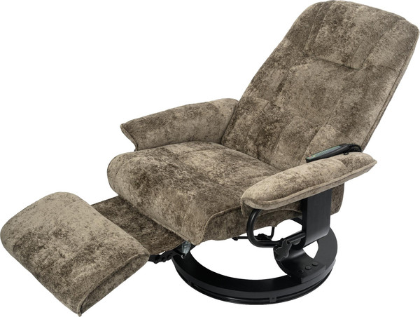 Изображение товара Массажное кресло Calviano 20 с пуфом (коричневый плюш)