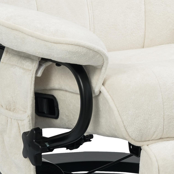 Изображение товара Массажное кресло Calviano 21 с пуфом (бежевый плюш)