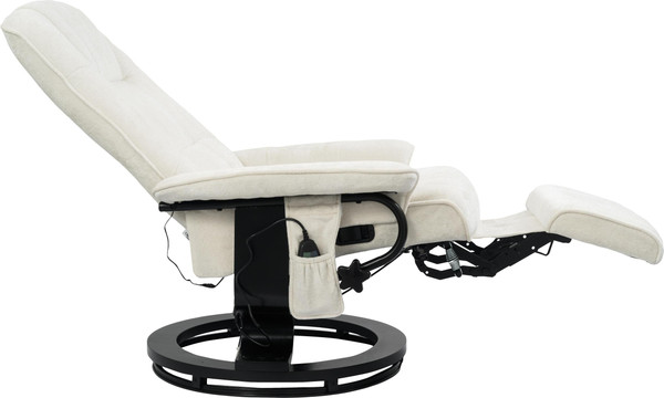 Изображение товара Массажное кресло Calviano 21 с пуфом (бежевый плюш)