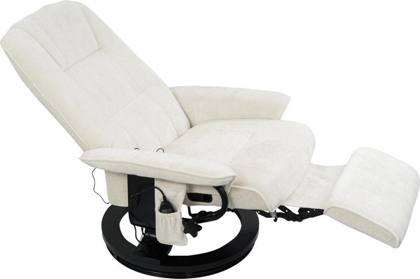 Изображение товара Массажное кресло Calviano 21 с пуфом (бежевый плюш)