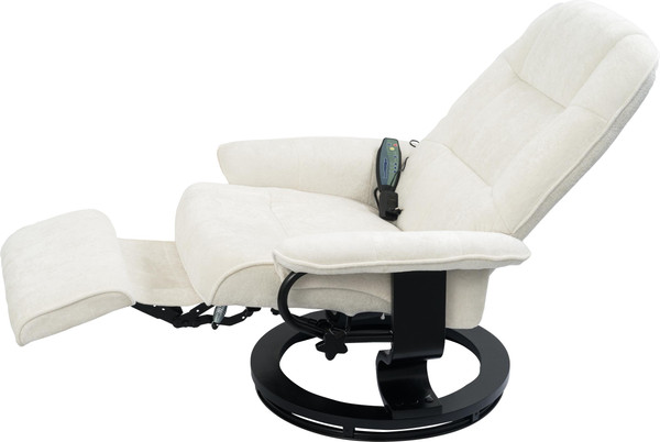 Изображение товара Массажное кресло Calviano 21 с пуфом (бежевый плюш)