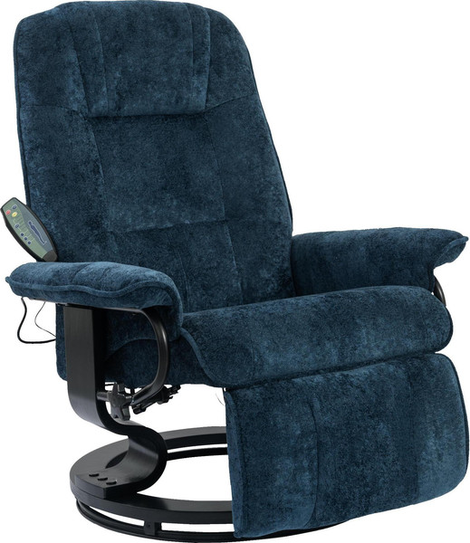 Изображение товара Массажное кресло Calviano 22 с пуфом (синий плюш)