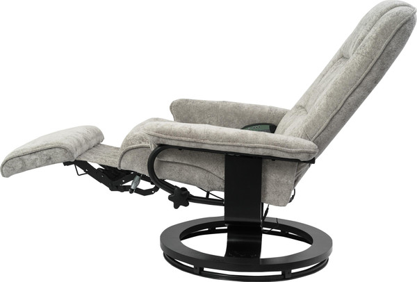 Изображение товара Массажное кресло Calviano 23 с пуфом (серый плюш)