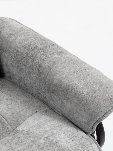 Изображение товара Массажное кресло Calviano 23 с пуфом (серый плюш)