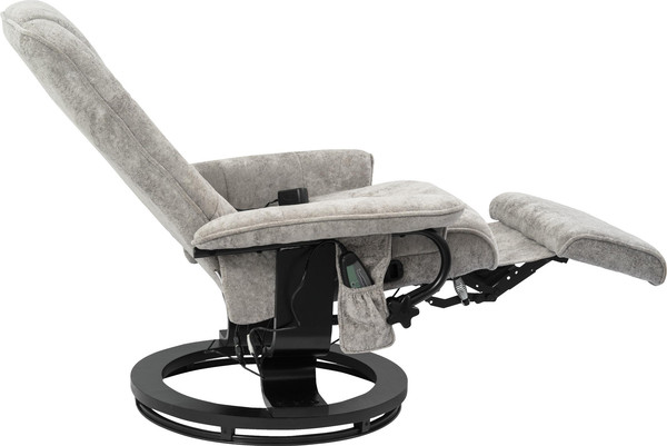 Изображение товара Массажное кресло Calviano 23 с пуфом (серый плюш)