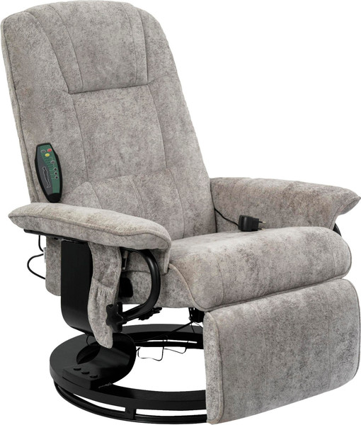 Изображение товара Массажное кресло Calviano 23 с пуфом (серый плюш)