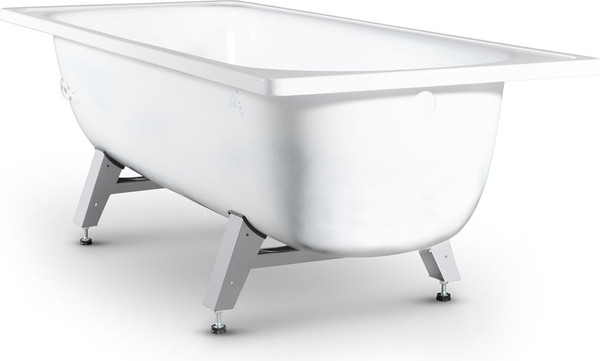 Изображение товара Ванна стальная ВИЗ Antika А-40001 140x70 (белая орхидея, с ножками)