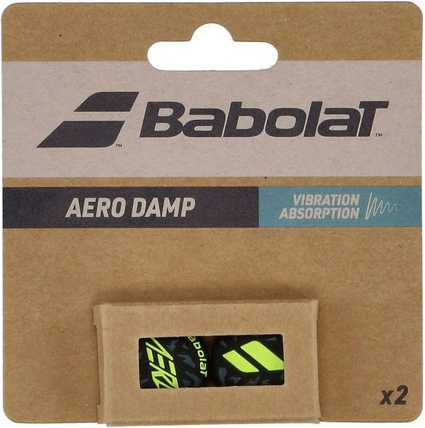 Изображение товара Виброгаситель для теннисной ракетки Babolat Aero Damp / 700126-100 (2шт, черный/желтый)