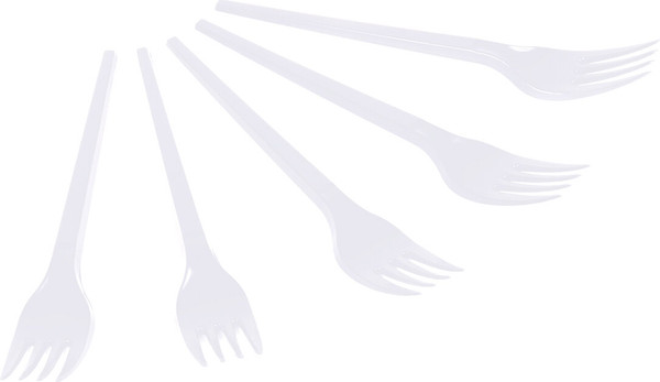 Изображение товара Набор одноразовых вилок Laima Бюджет / 600949 (100шт, белый)