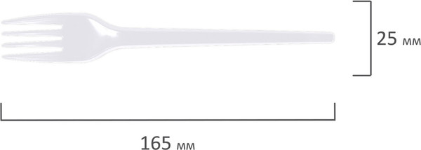 Изображение товара Набор одноразовых вилок Laima Бюджет / 600949 (100шт, белый)
