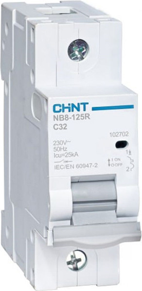 Изображение товара Выключатель автоматический Chint NB8-125R 1P 63А 25кА C (R) / 559783
