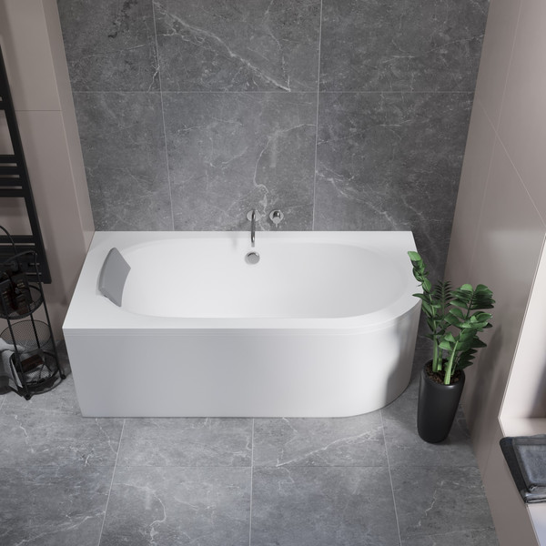 Изображение товара Ванна акриловая Lauter Bliss 170 L / 21201071L (с ножками и сифоном 21Y31002 белый)