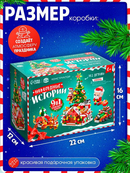 Изображение товара Конструктор Unicon Новогодние истории. Большой набор / 10888646