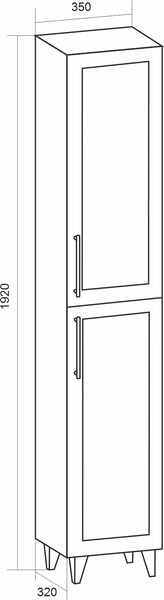 Изображение товара Шкаф-пенал для ванной Mixline Риф-35 / 557276